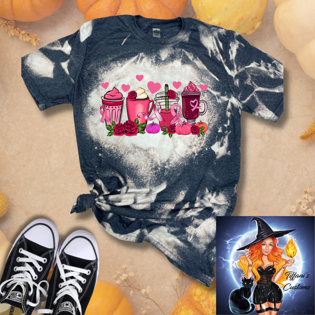 Breast Cancer Coffee *Sublimation T-Shirt - MADE TO ORDER*