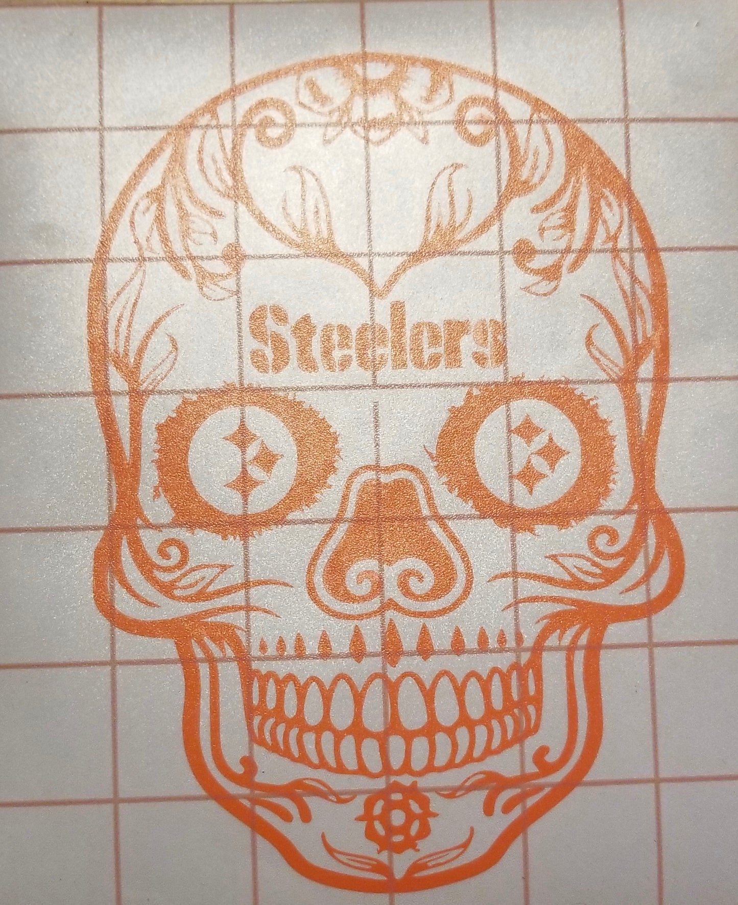Vinyl Decal | Steelers Sugar Skull | Cars, Laptops, Etc.