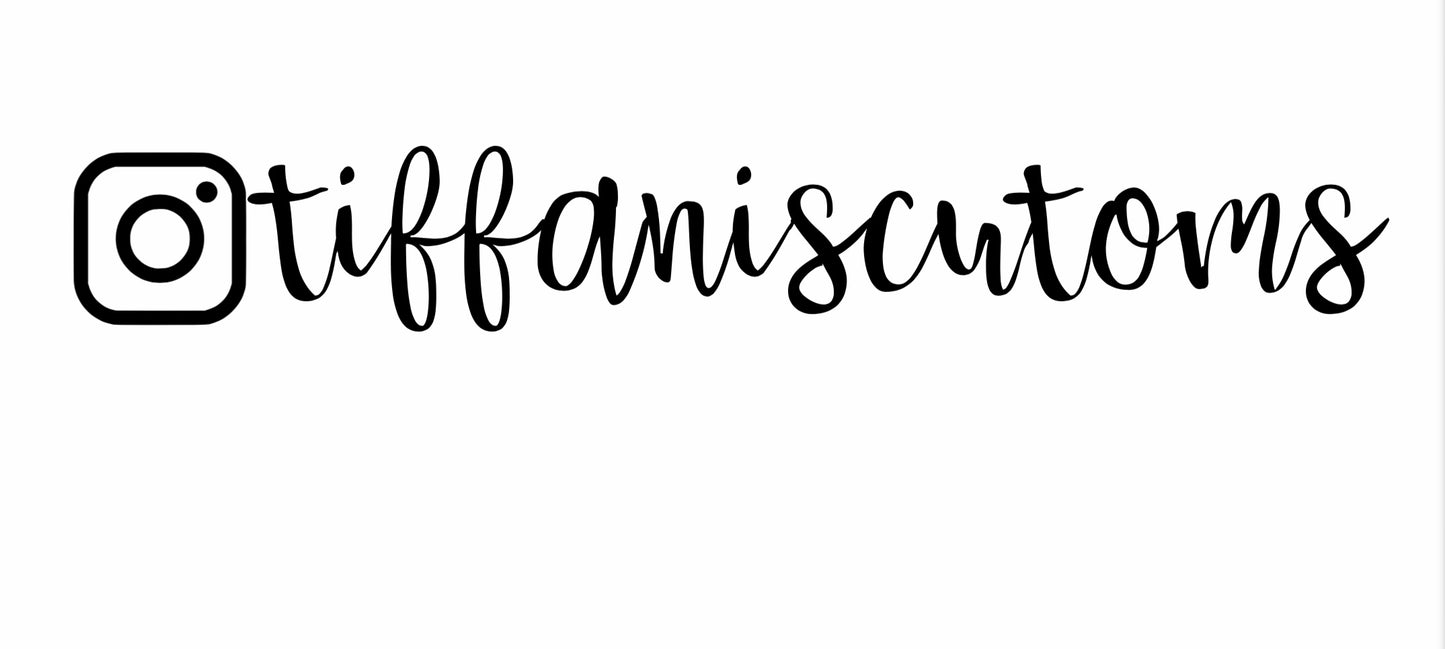 Vinyl Decal | Custom Instagram Name | Cars, Laptops, Etc.