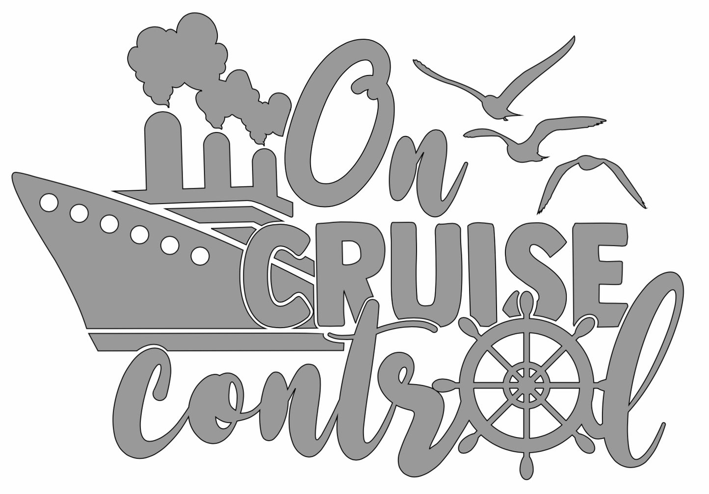 Vinyl Decal | On Cruise Control | Cars, Laptops, Etc.