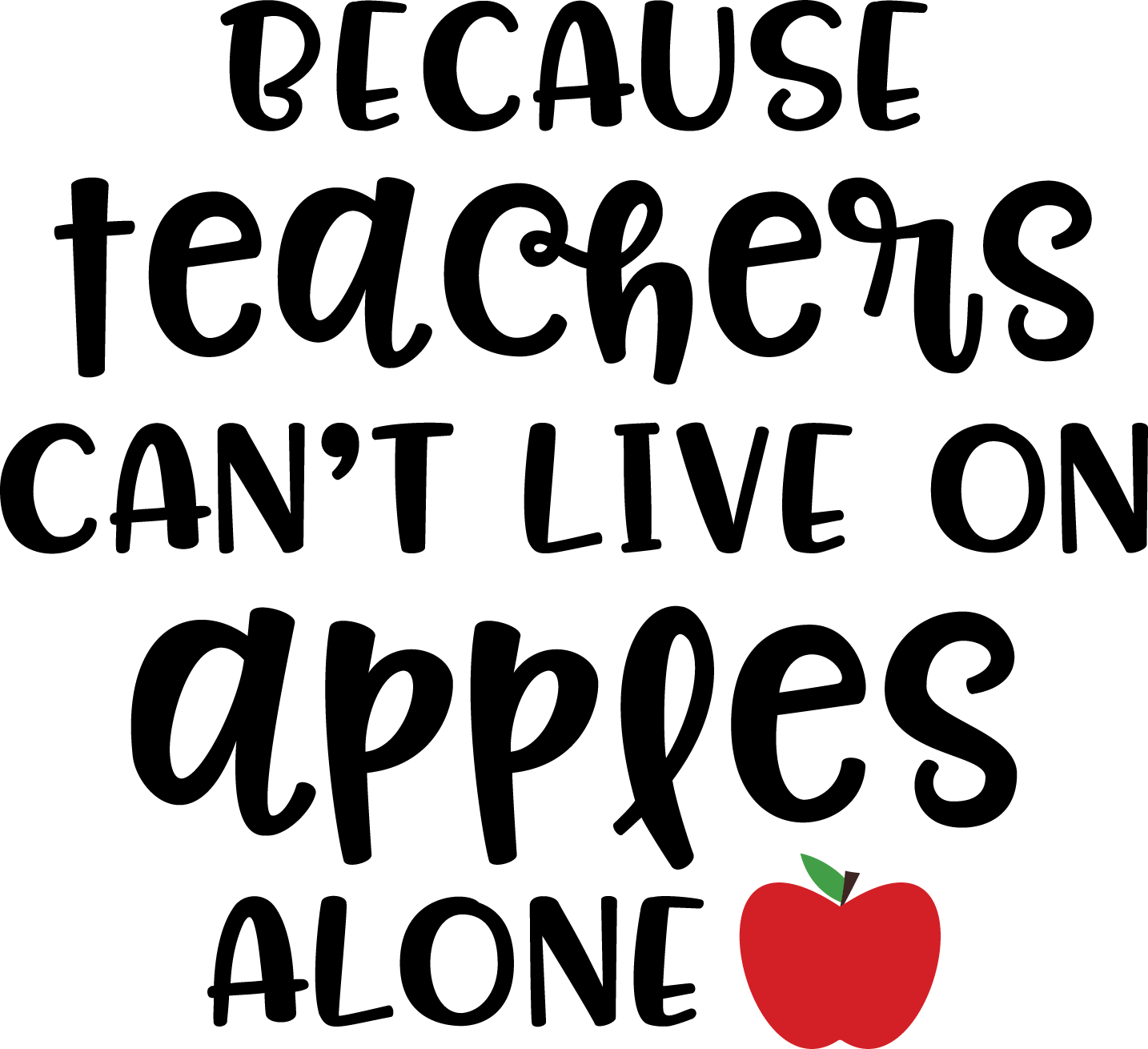 Vinyl Decal | Teachers Can’t Live On Apples Alone | Cars, Laptops, Etc.