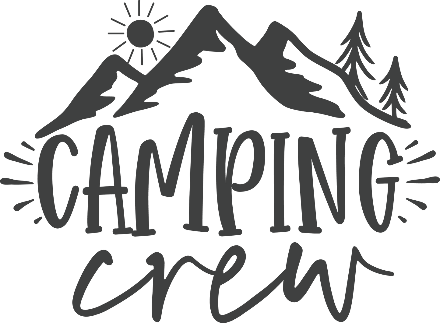 Vinyl Decal | Camping Crew | Cars, Laptops, Etc.
