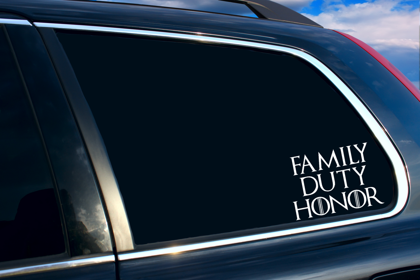 Vinyl Decal | GoT Inspired Trout/Family Duty Honor| Cars, Laptops, Etc