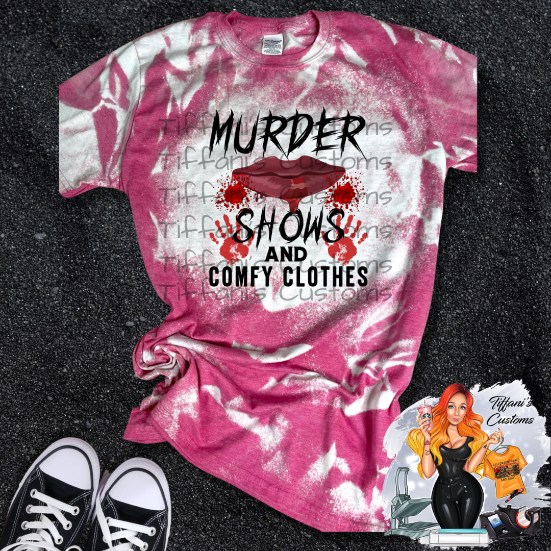 Murder Shows & Comfy Clothes *Sublimation T-Shirt - MADE TO ORDER*