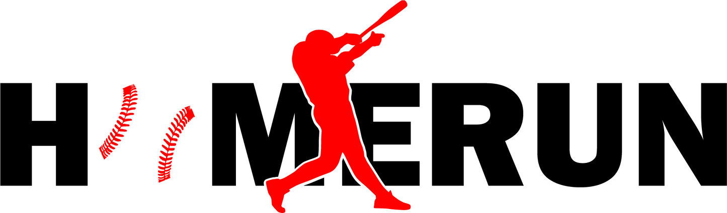 Vinyl Decal | Baseball Homerun | Cars, Laptops, Etc.