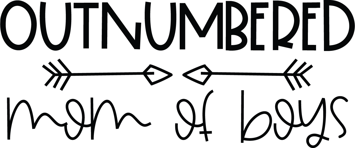 Vinyl Decal | Outnumbered Mom of Boys | Cars, Laptops, Etc.