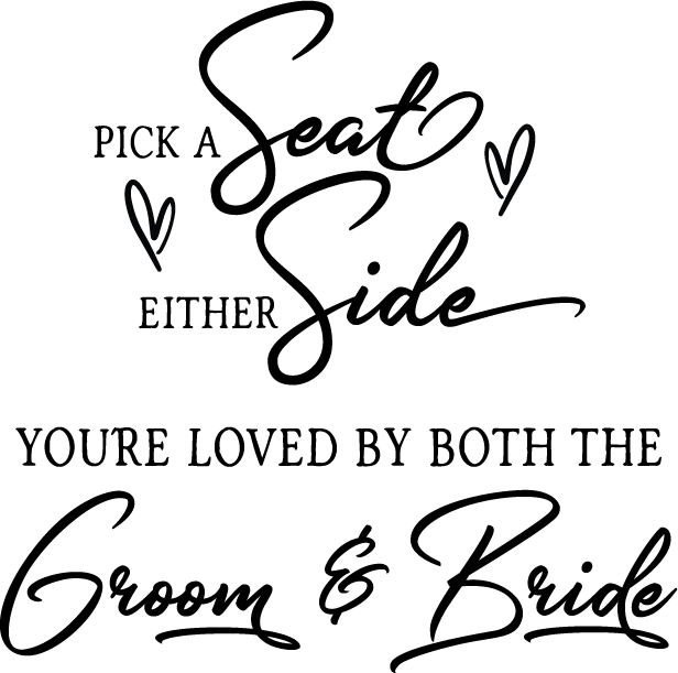 Vinyl Decal | Pick A Seat Either Side | Cars, Laptops, Etc.