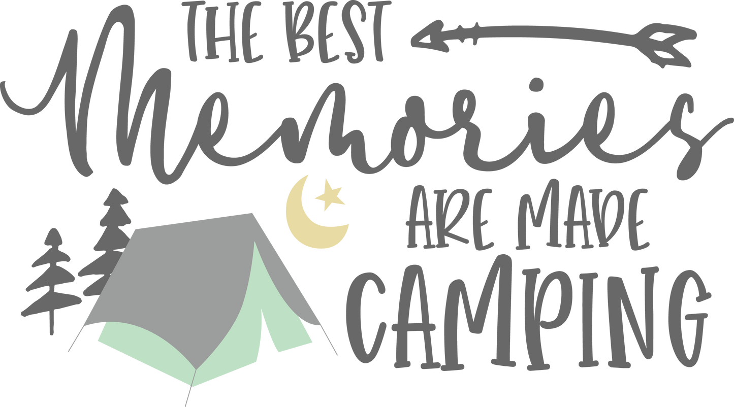 Vinyl Decal | Best Memories Made Camping | Cars, Laptops, Etc.