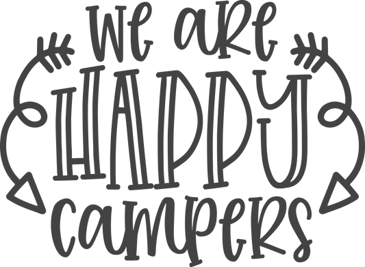Vinyl Decal | Happy Campers | Cars, Laptops, Etc.