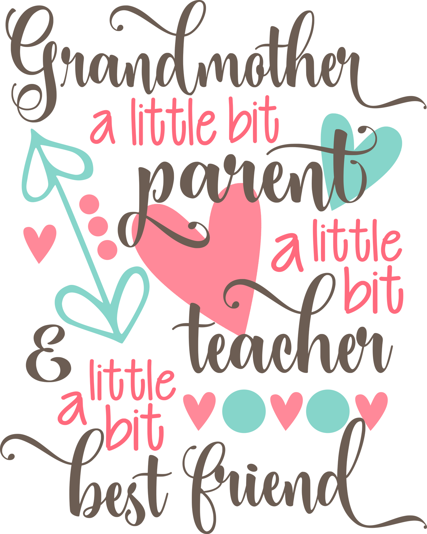 Vinyl Decal | Grandmother, Parent, Teacher, Best Friend | Cars, Laptops, Etc.
