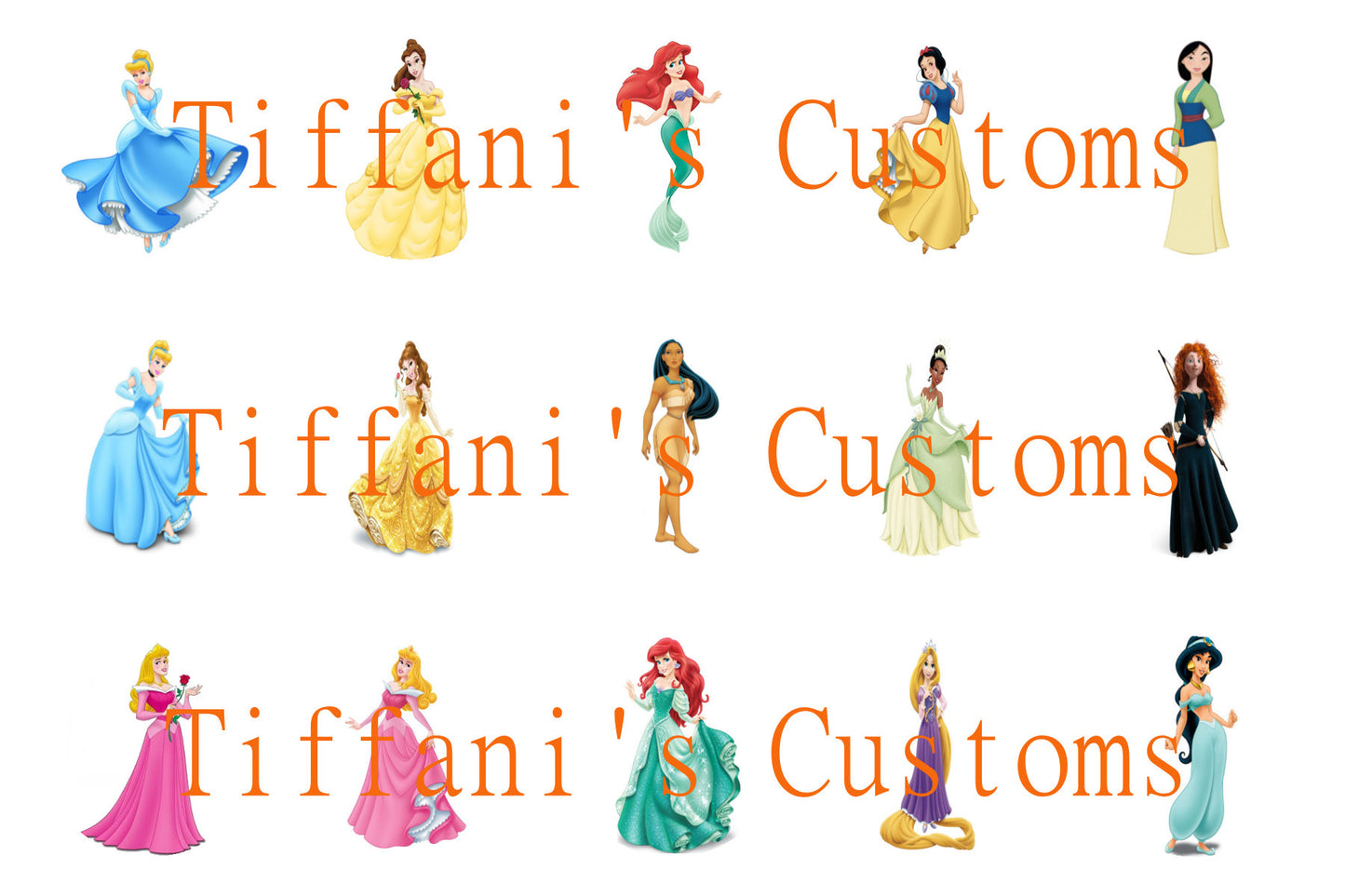 Disney Princess and Prince Bottle Cap Images *DIGITAL DOWNLOAD*