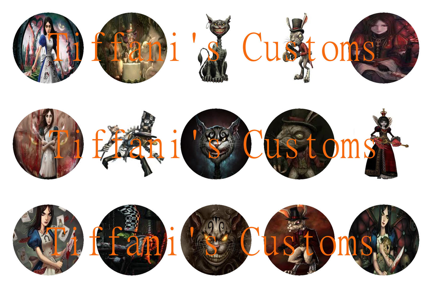 Alice in Wonderland Bottle Cap Images *DIGITAL DOWNLOAD*