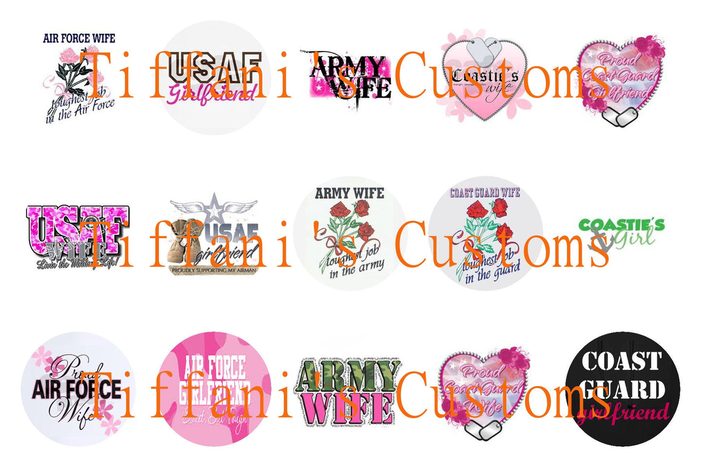 Military Wife/Girlfriend Bottle Cap Images *DIGITAL DOWNLOAD*