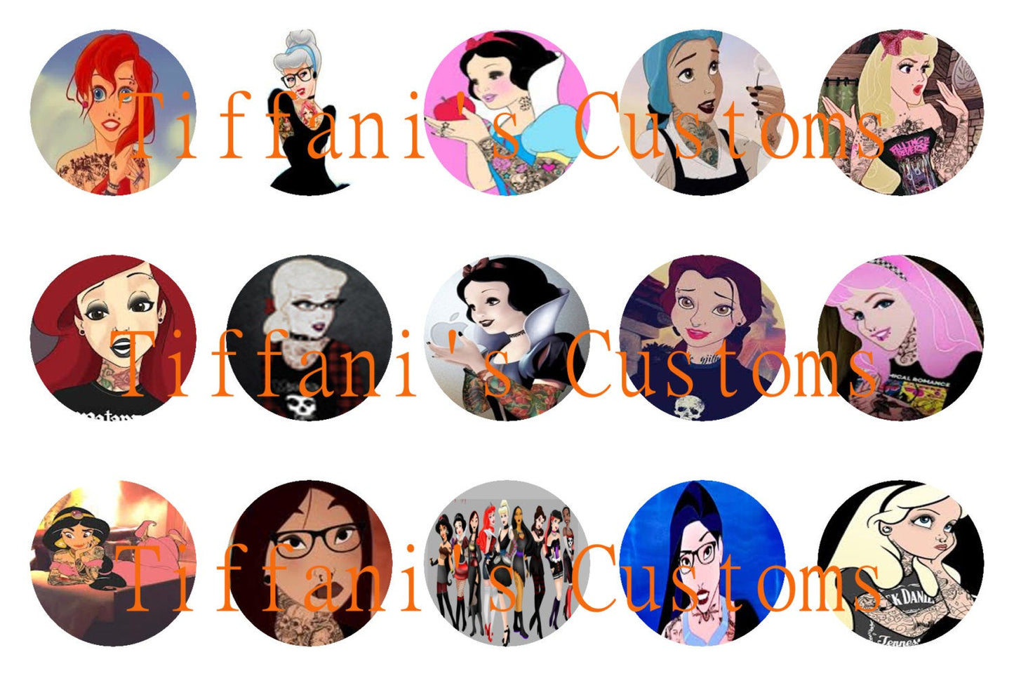 Disney Princess and Prince Bottle Cap Images *DIGITAL DOWNLOAD*