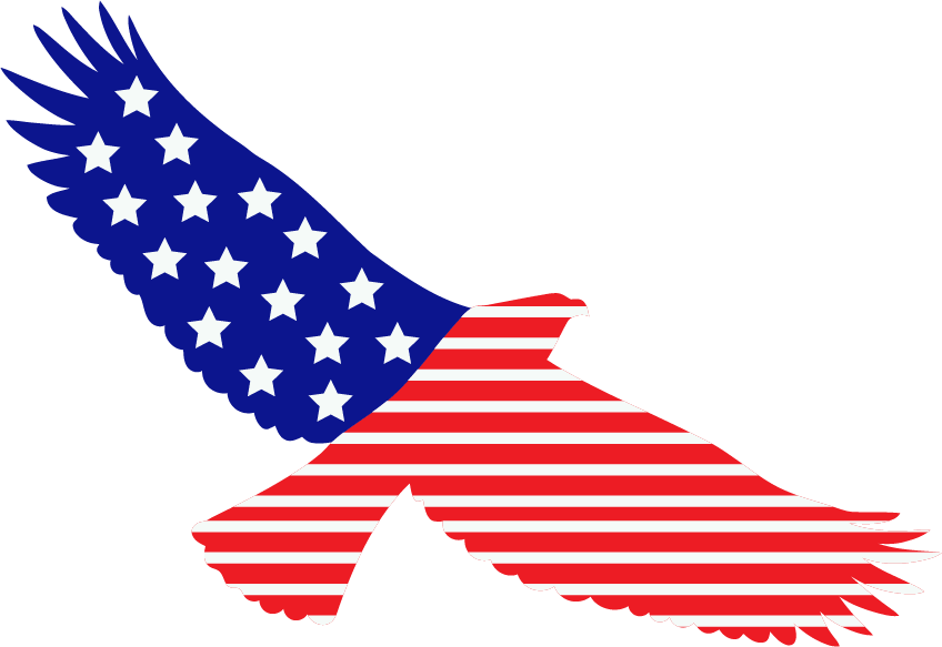 Vinyl Decal | American Flag Eagle | Cars, Laptops, Etc.