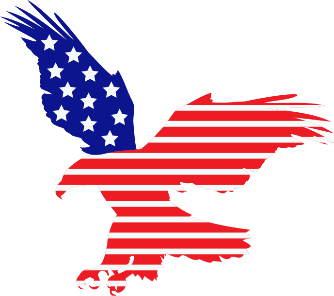 Vinyl Decal | American Flag Eagle | Cars, Laptops, Etc.