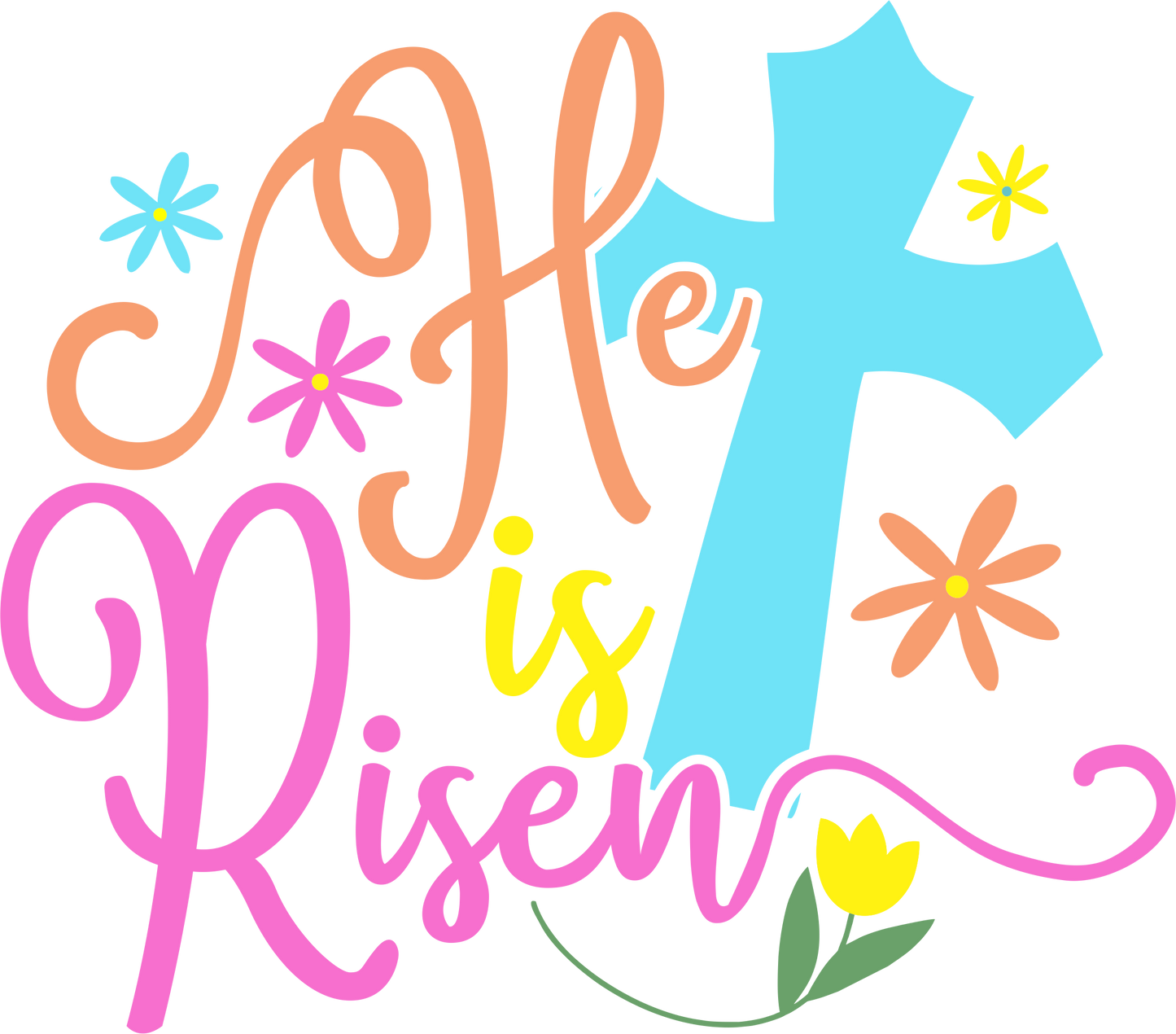 Vinyl Decal | He is Risen | Cars, Laptops, Etc.