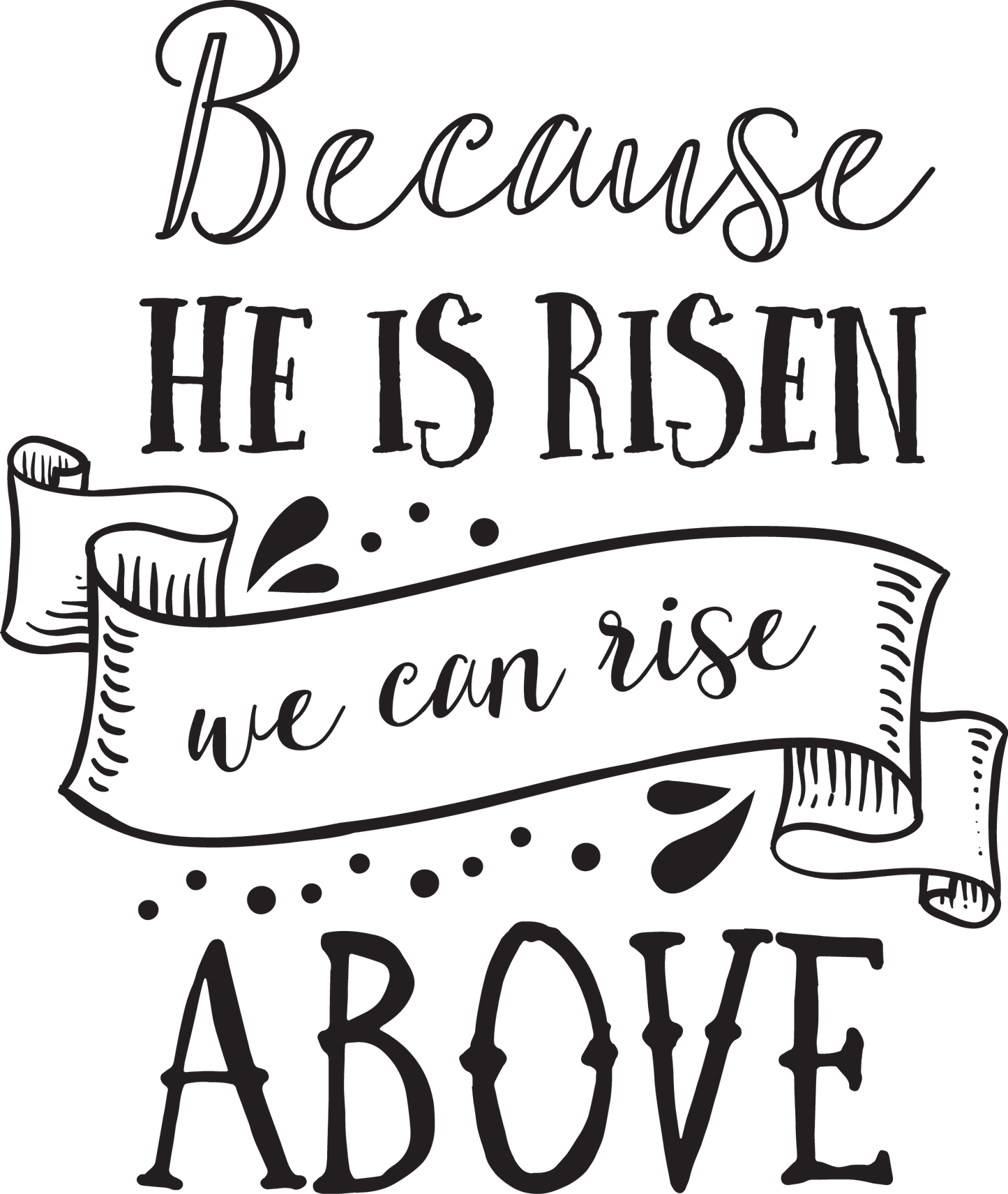 Vinyl Decal | He Is Risen | Cars, Laptops, Etc.