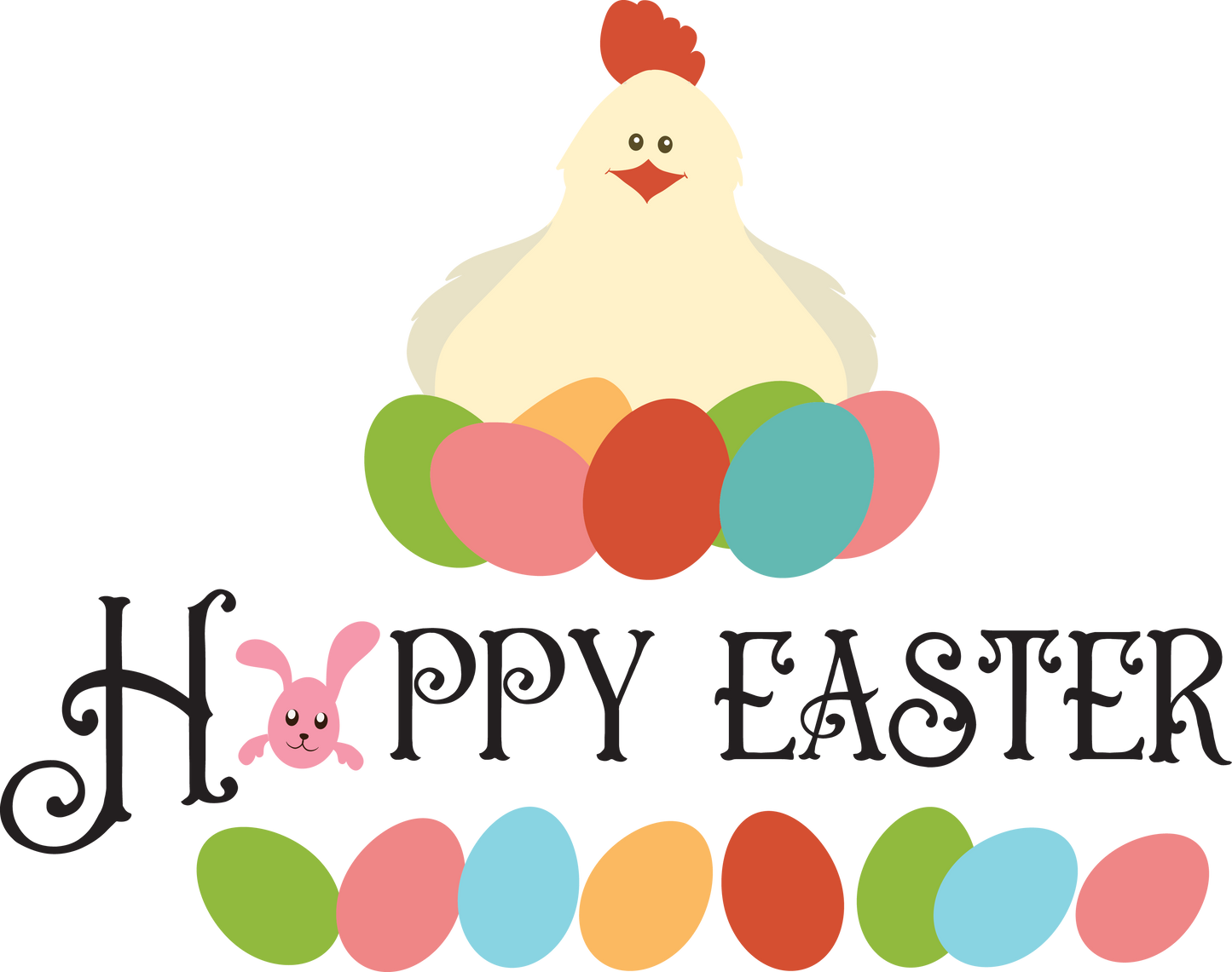 Vinyl Decal | Happy Easter | Cars, Laptops, Etc.