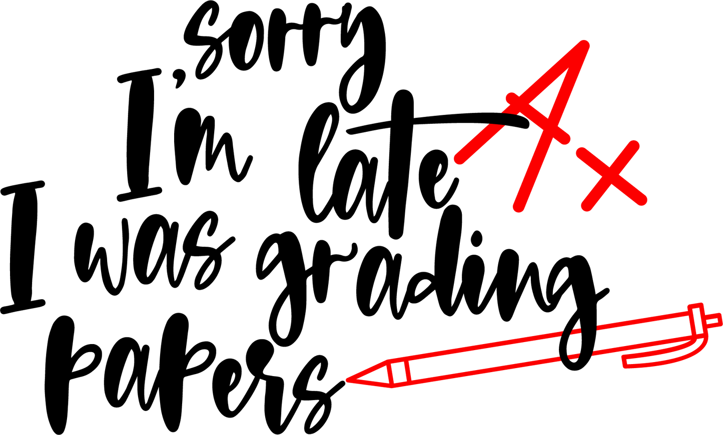 Vinyl Decal | Grading Papers | Cars, Laptops, Etc.