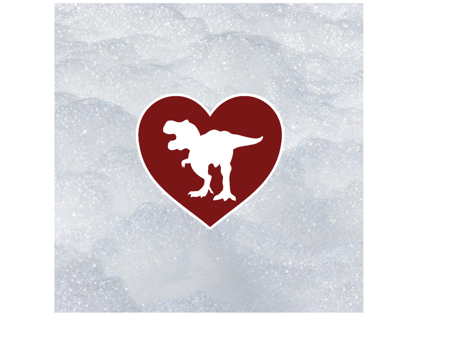 Sticker | T-Rex Heart | Water bottles, Laptops, Etc