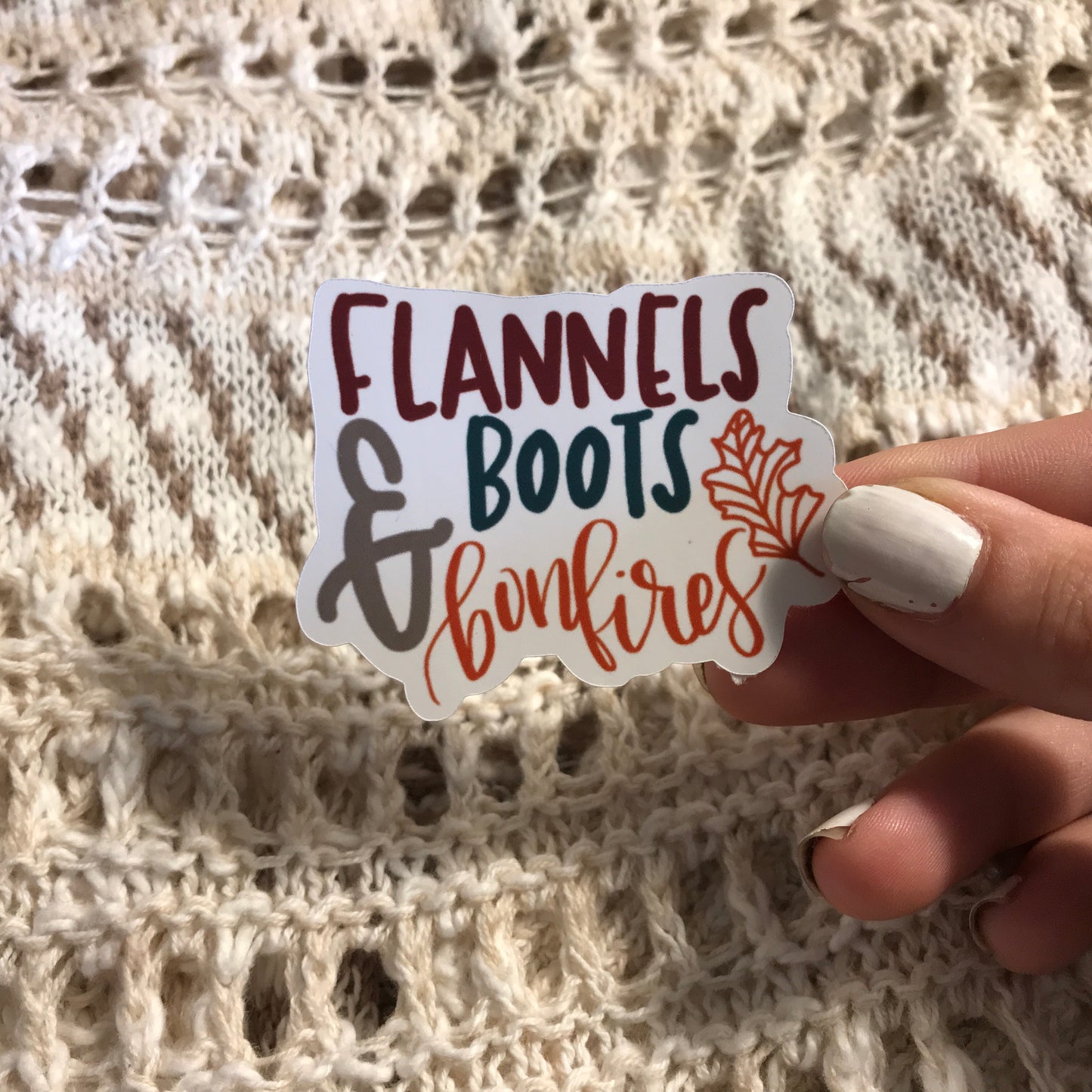Sticker | Flannels Boots Bonfires | Water bottles, Laptops, Etc