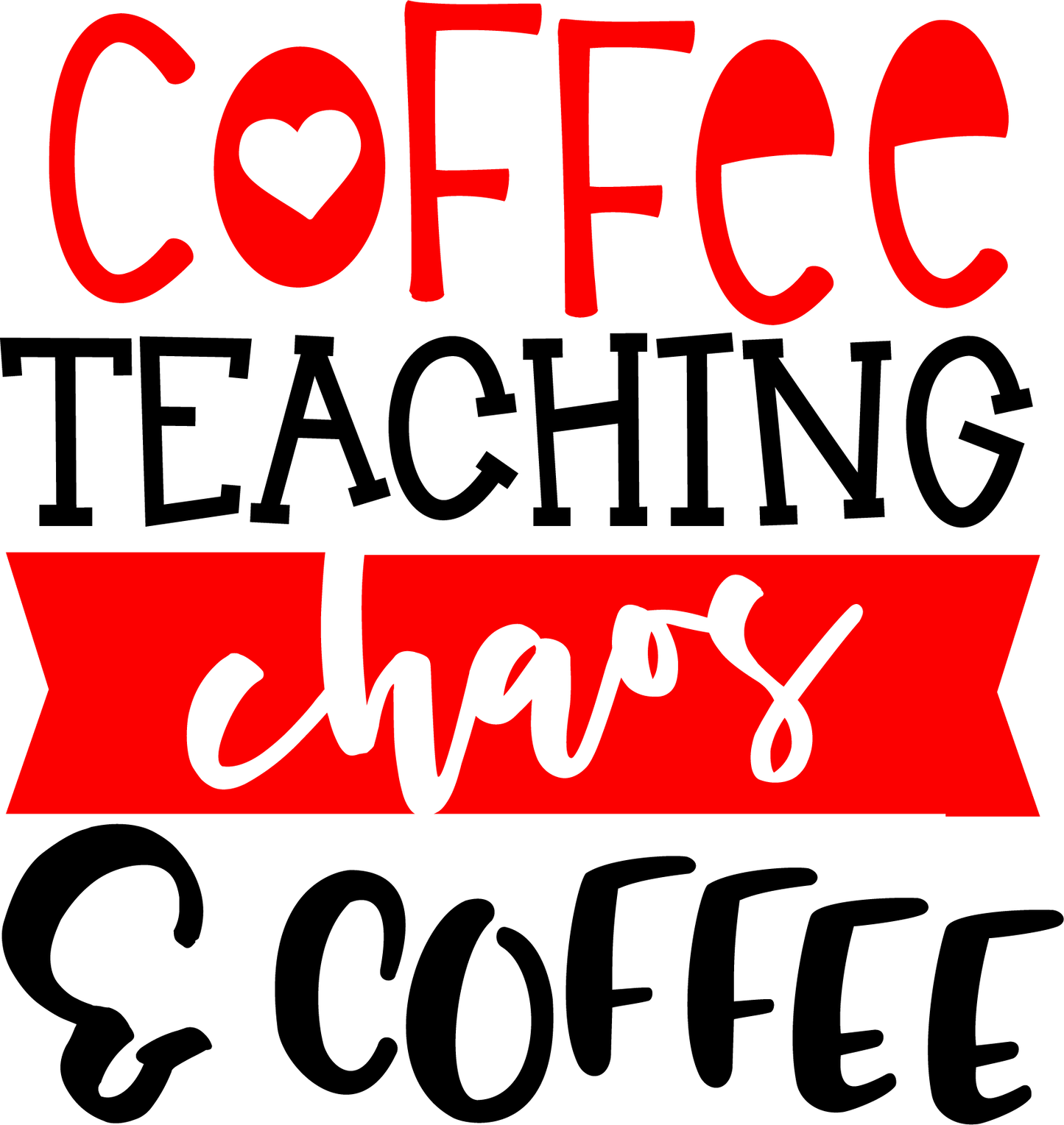 Vinyl Decal | Chaos & Coffee | Cars, Laptops, Etc.
