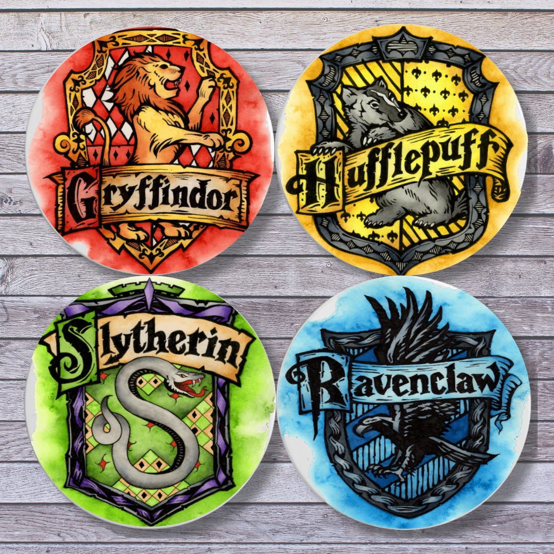 Wizard Houses Coasters*Ceramic Sublimation Coasters*
