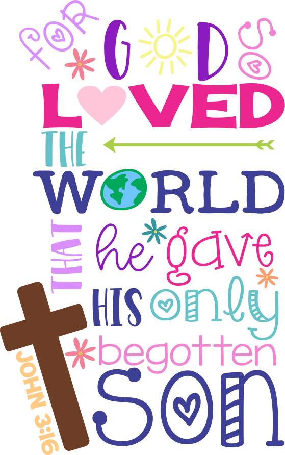 Vinyl Decal | John 3:16 | Cars, Laptops, Etc.