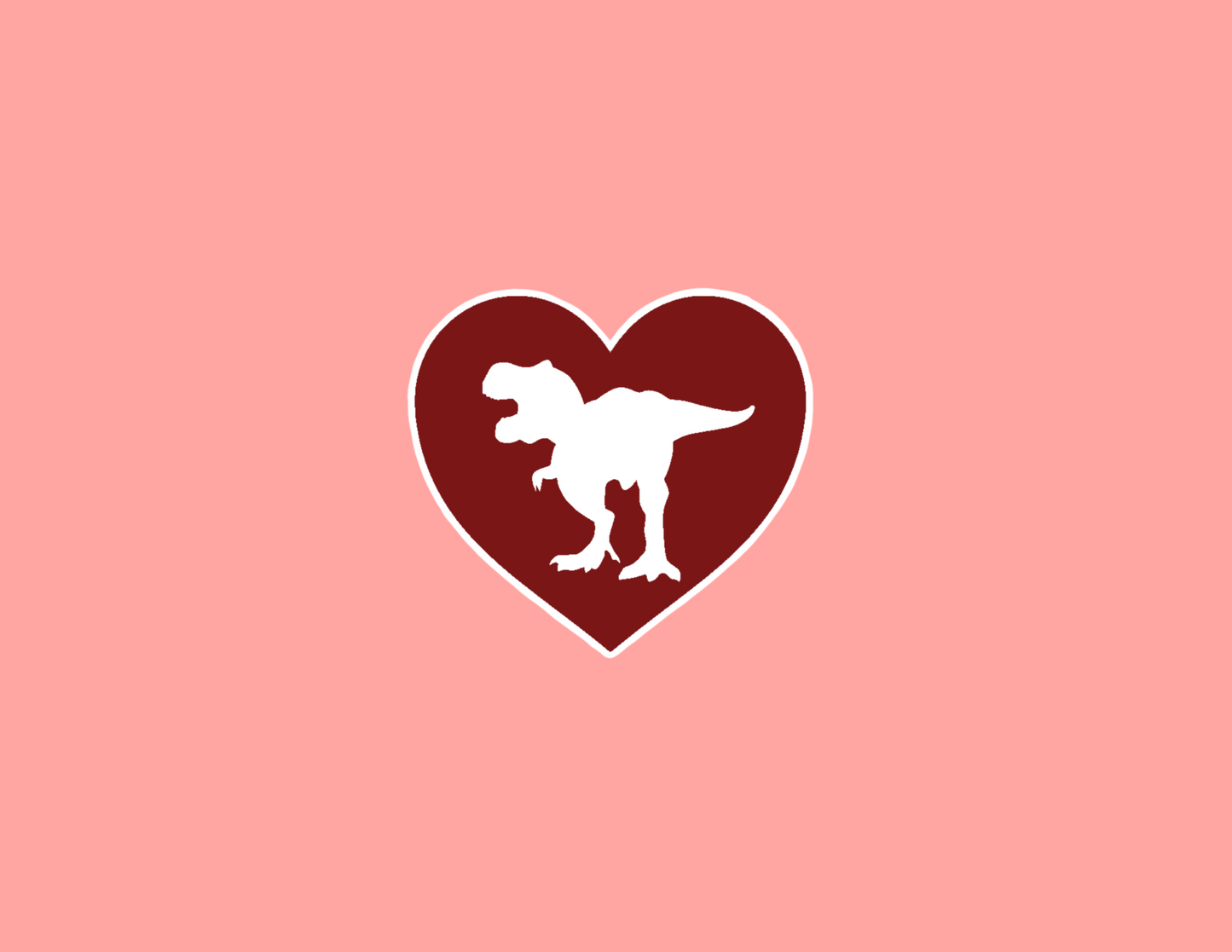 Sticker | T-Rex Heart | Water bottles, Laptops, Etc