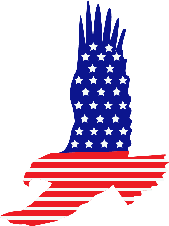Vinyl Decal | American Flag Eagle | Cars, Laptops, Etc.