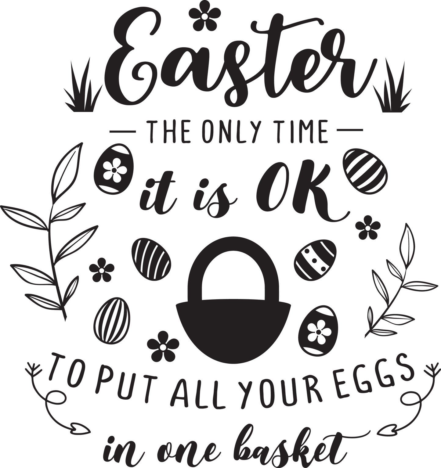 Vinyl Decal | All Your Eggs In One Basket | Cars, Laptops, Etc.