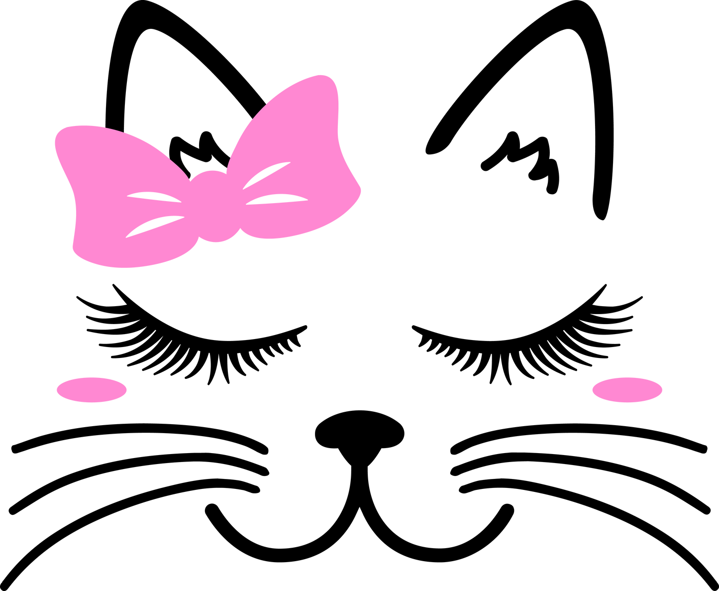 Vinyl Decal | Cat Face | Cars, Laptops, Etc.