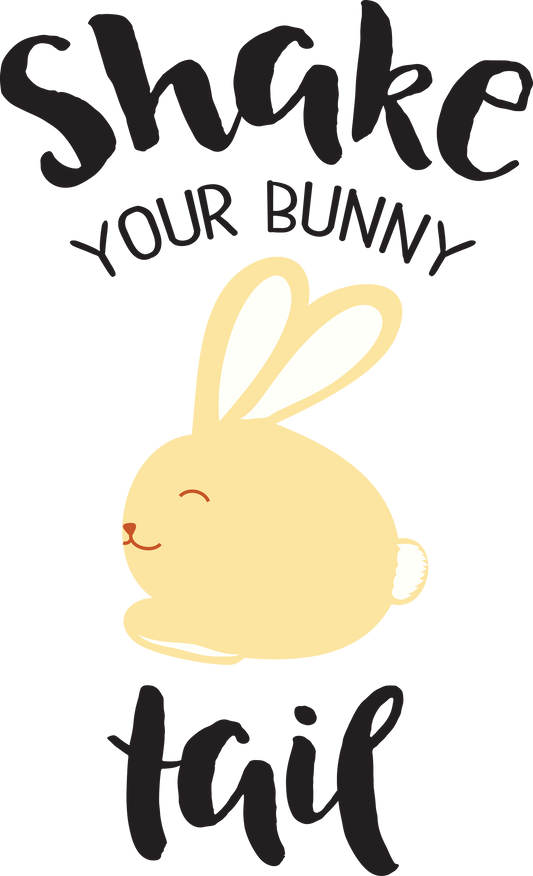 Vinyl Decal | Shake Your Bunny Tail | Cars, Laptops, Etc.