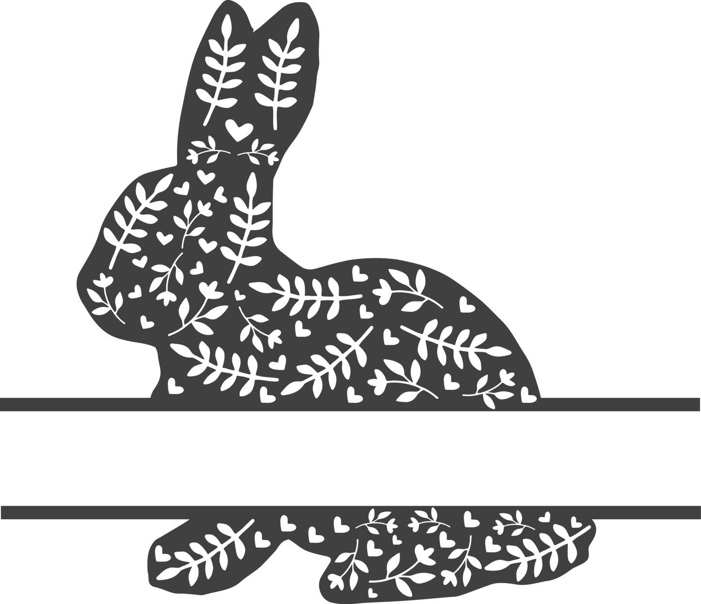Vinyl Decal | Monogram Bunny | Cars, Laptops, Etc.