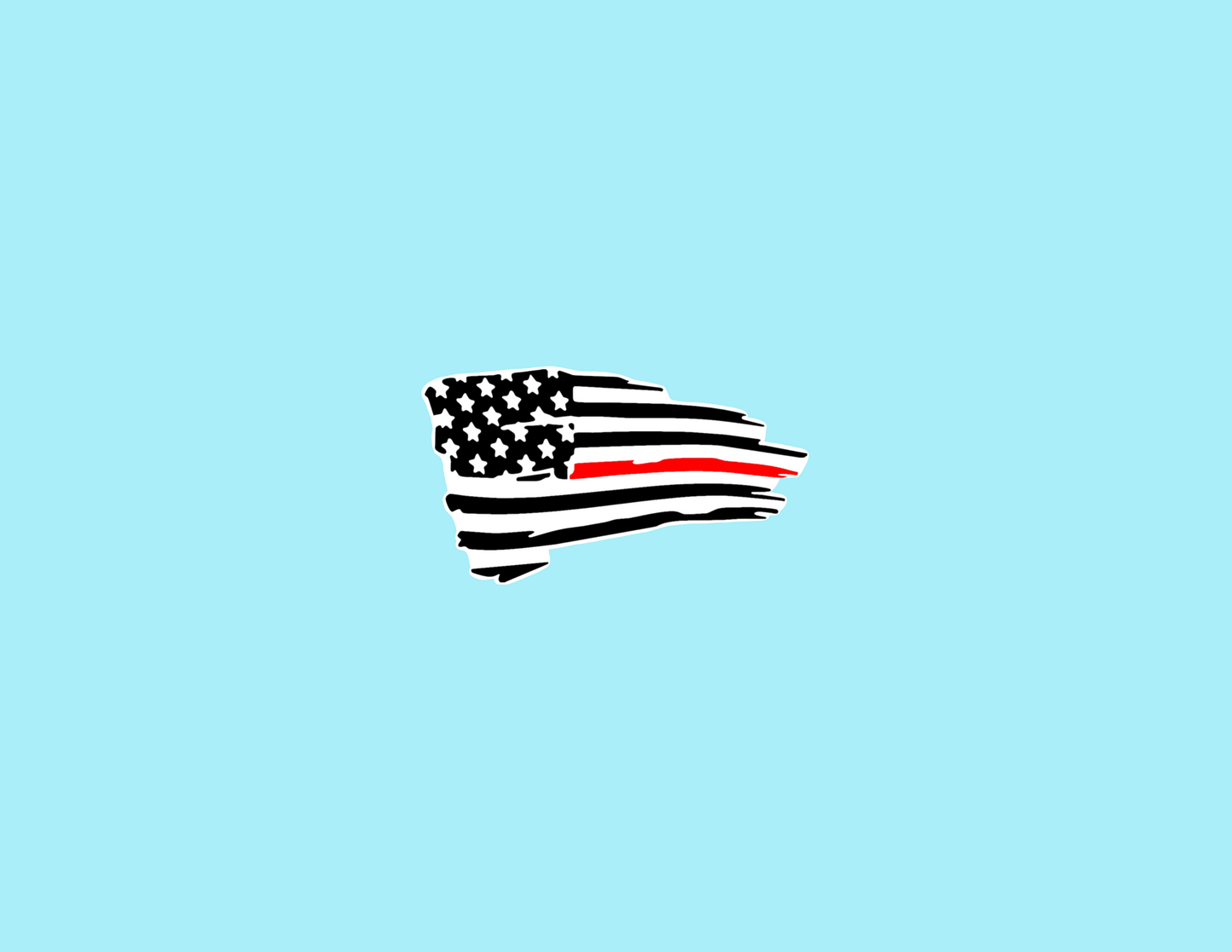 Sticker | Thin Red Line Flag | Water bottles, Laptops, Etc