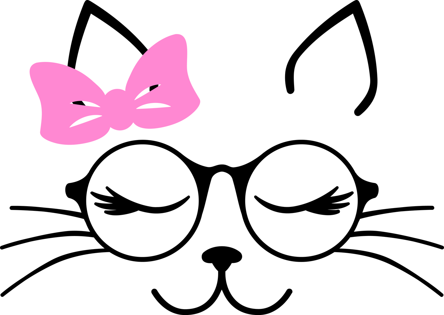 Vinyl Decal | Cat Face | Cars, Laptops, Etc.