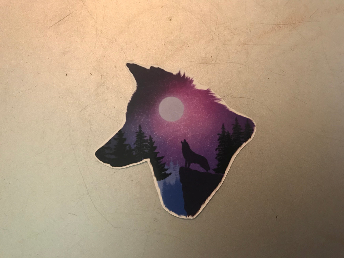 Sticker | Wolf Silhouette | Water bottles, Laptops, Etc