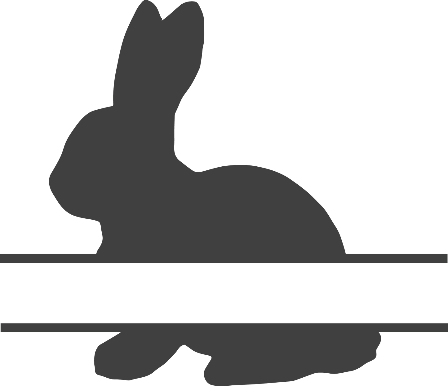 Vinyl Decal | Monogram Bunny | Cars, Laptops, Etc.