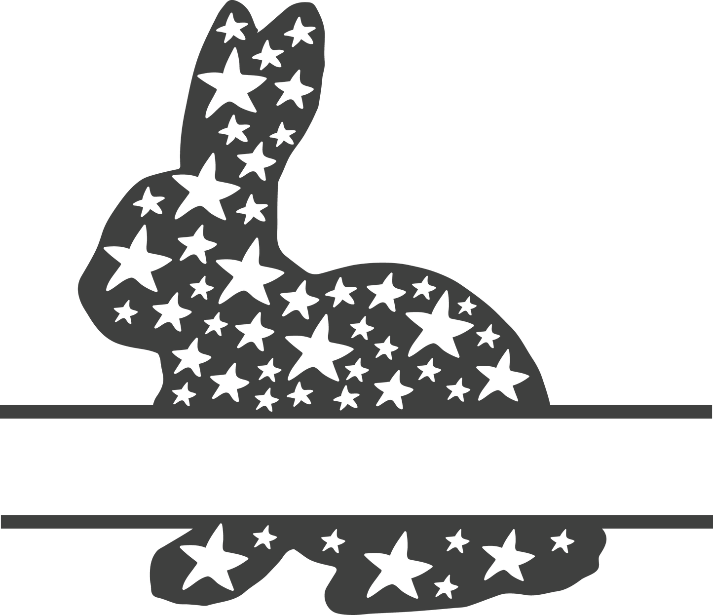 Vinyl Decal | Monogram Bunny | Cars, Laptops, Etc.