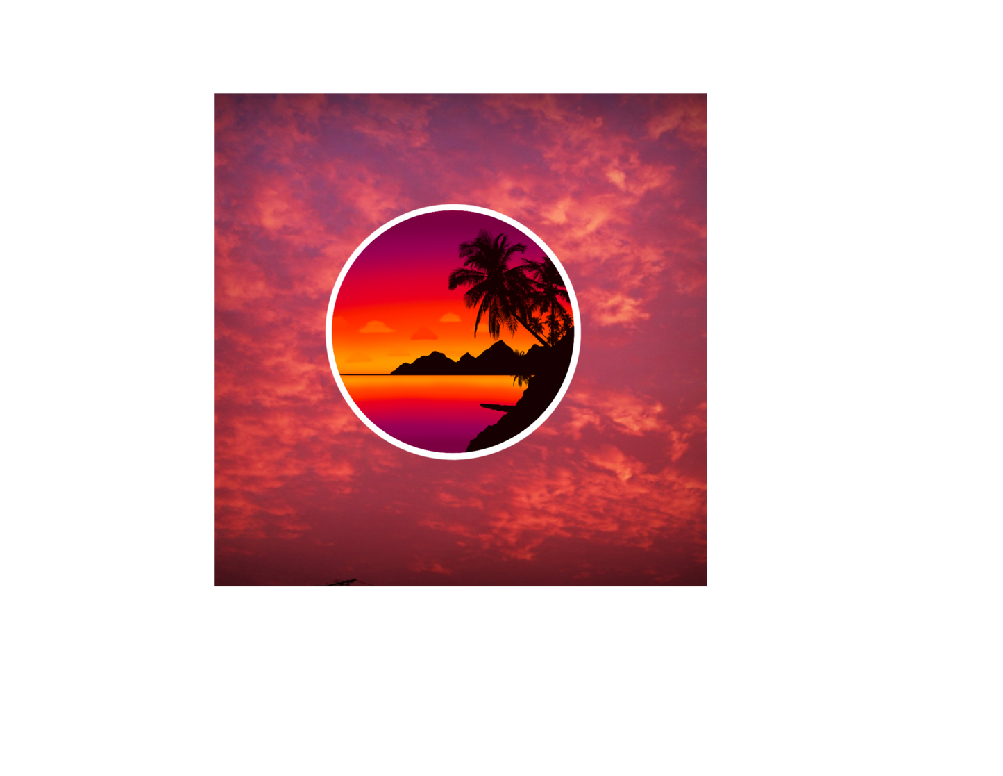 Sticker | Beach Sunset | Water bottles, Laptops, Etc