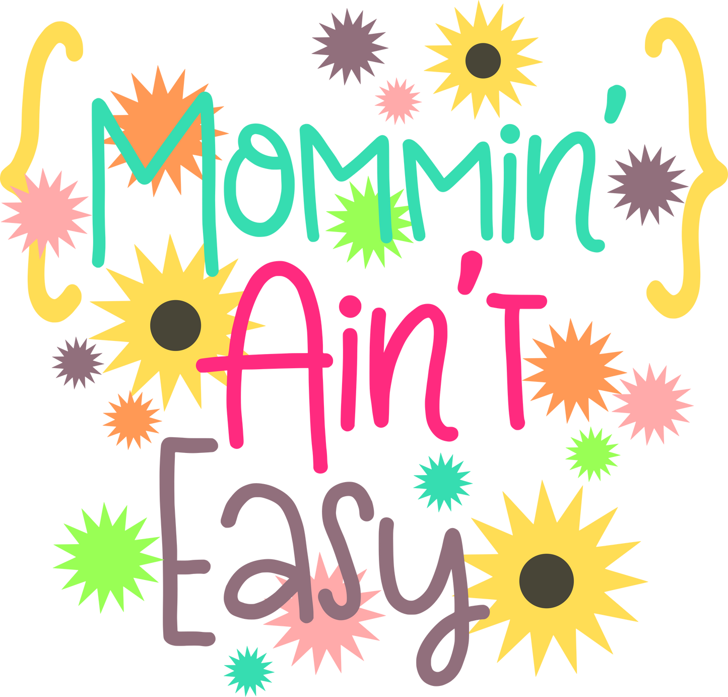 Vinyl Decal | Mommin’ Ain’t Easy | Cars, Laptops, Etc.