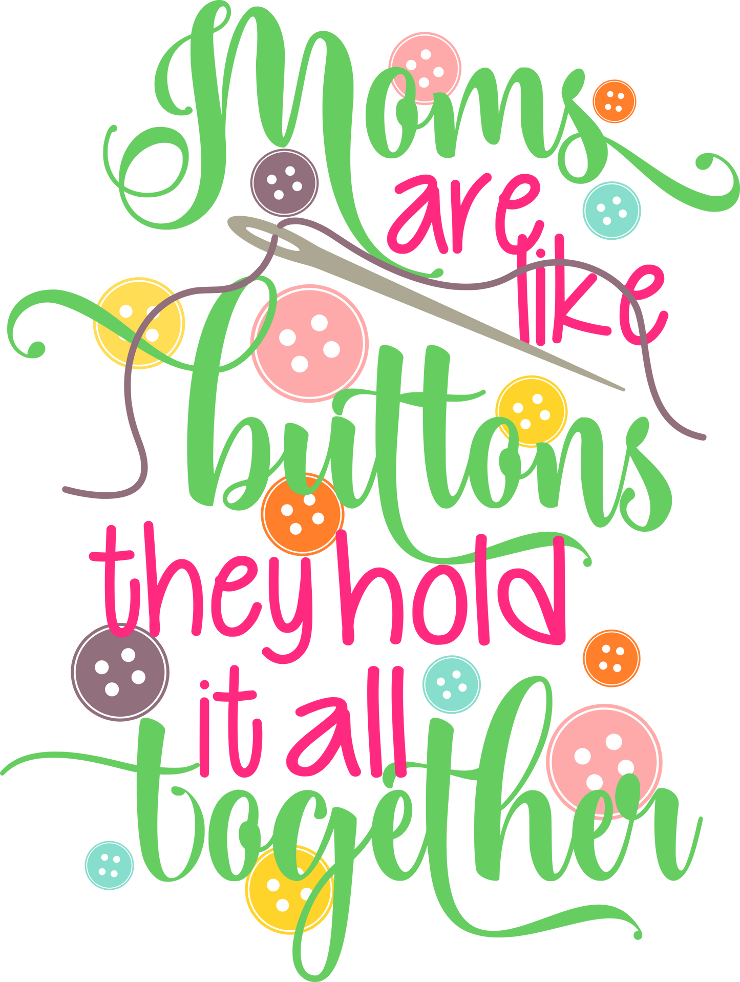 Vinyl Decal | Moms are like buttons | Cars, Laptops, Etc.