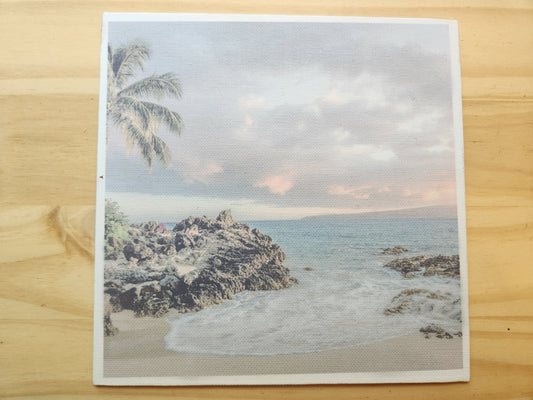 Pastel Beach Square Canvas Print