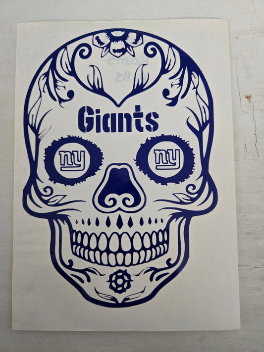 Vinyl Decal | Giants Sugar Skull | Cars, Laptops, Etc