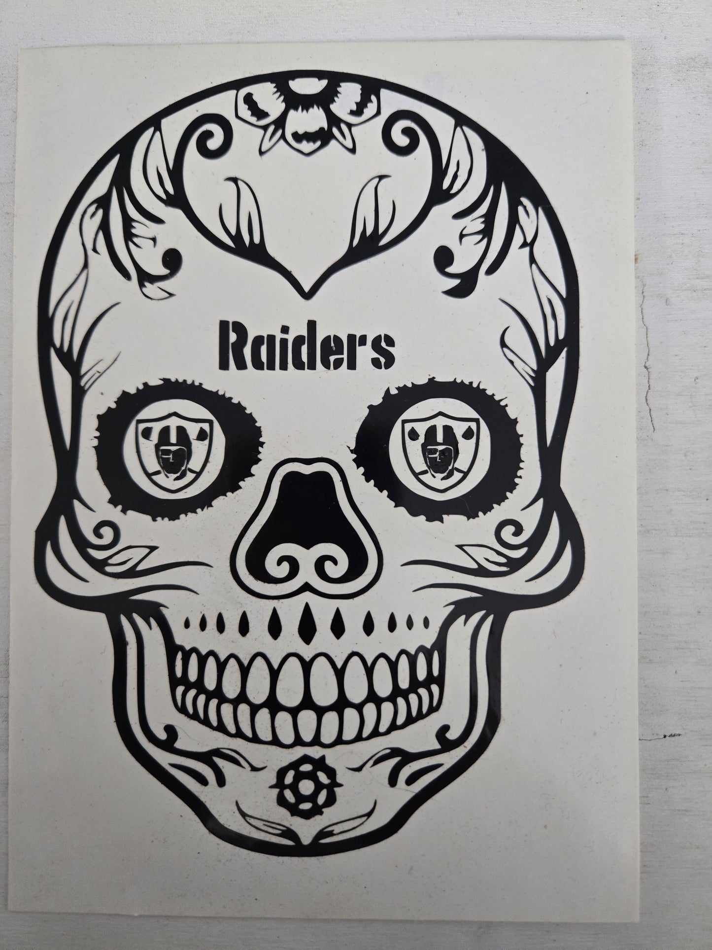 Vinyl Decal | Raiders Sugar Skull | Cars, Laptops, Etc