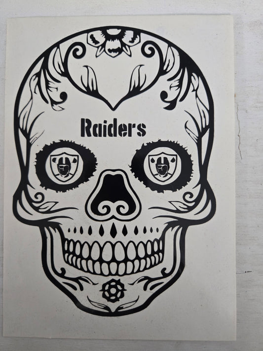 Vinyl Decal | Raiders Sugar Skull | Cars, Laptops, Etc