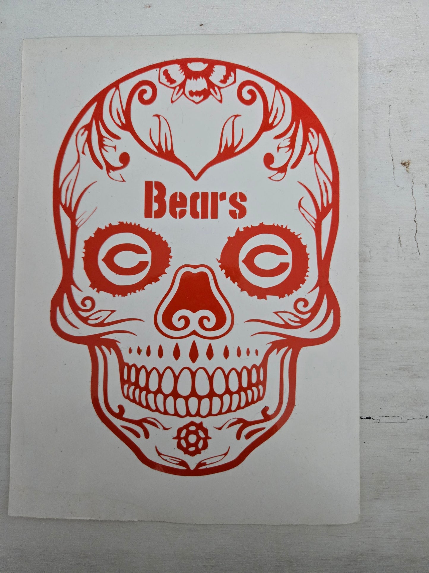 Vinyl Decal | Bears Sugar Skull | Cars, Laptops, Etc