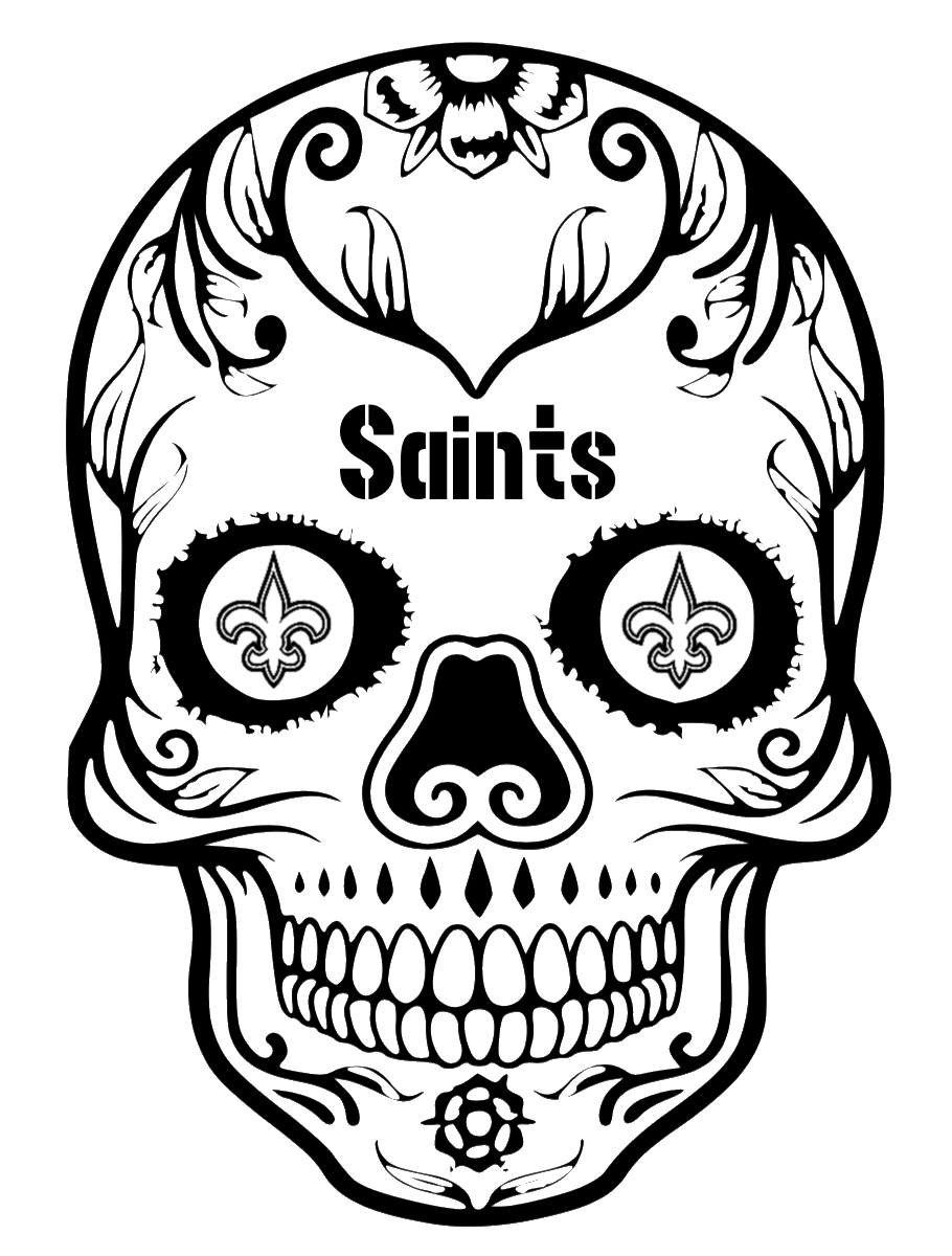 Vinyl Decal | Saints Sugar Skull | Cars, Laptops, Etc
