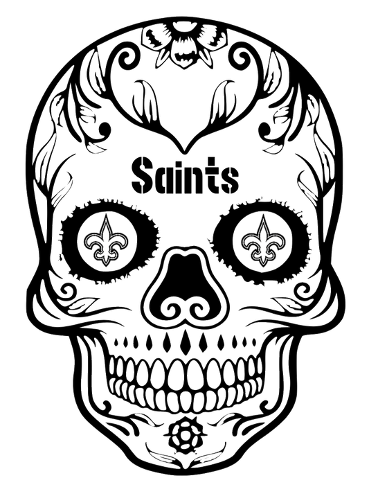 Vinyl Decal | Saints Sugar Skull | Cars, Laptops, Etc